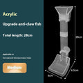 Plastic aquarium feeding tube set with anti-picking fish design, available in 17cm, 28cm and 38cm lengths