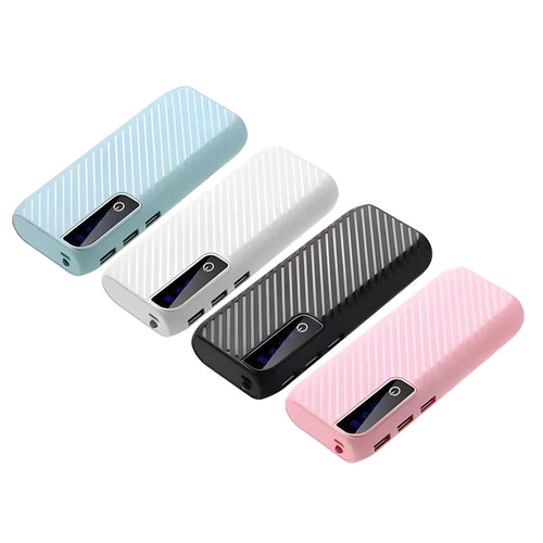 20000mAh portable mini power bank showing compact dimensions and dual USB charging ports