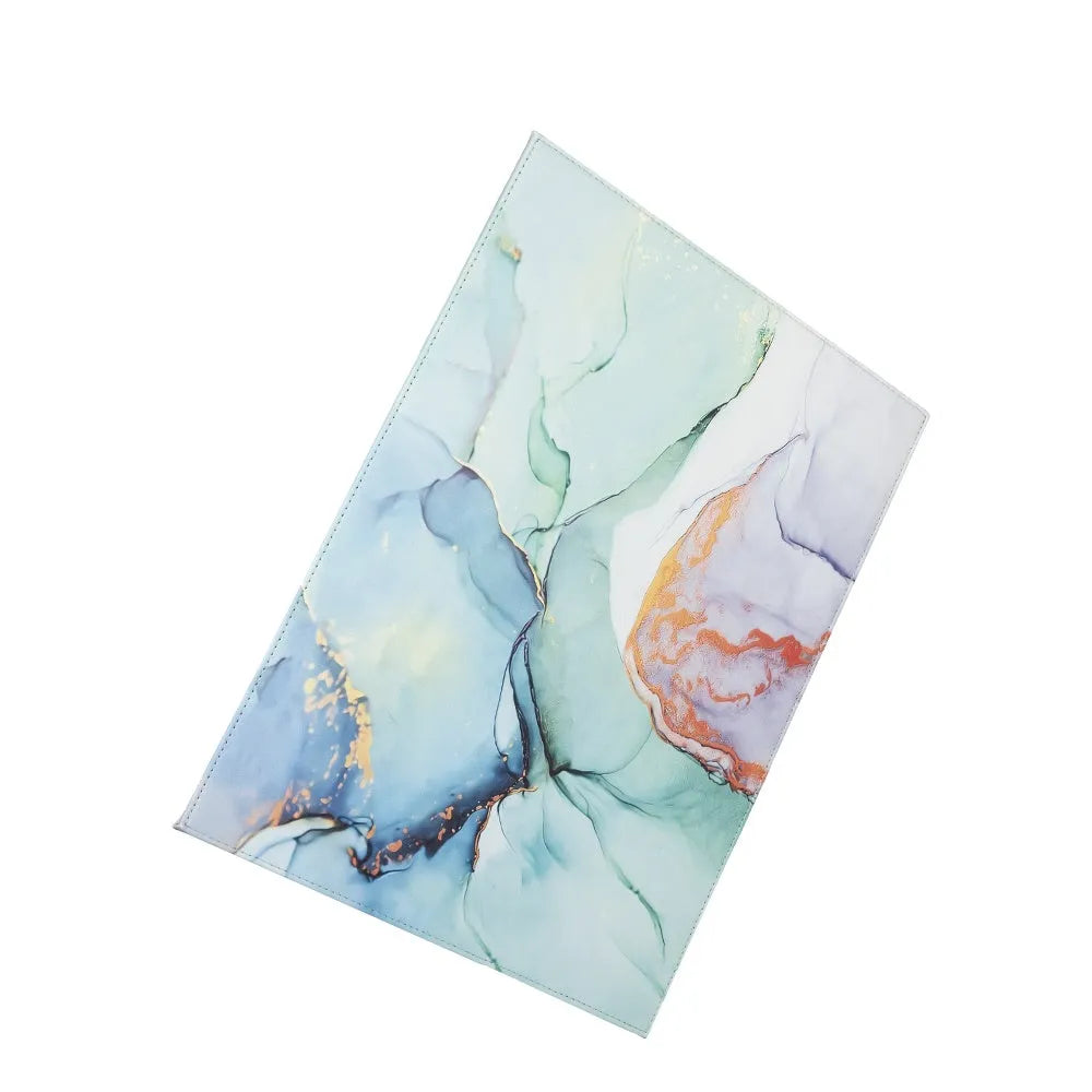 Heat-insulating anti-radiation tablet pad for printing devices in black, blue, green, and black gold colours.