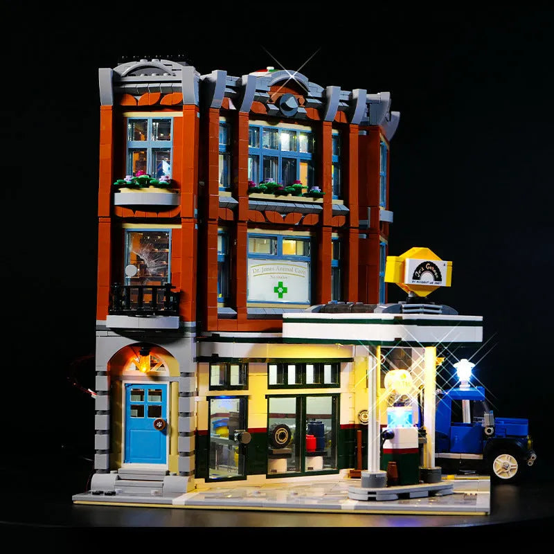 MOC modified LED lighting accessories kit with plastic components in various colours for model building projects.