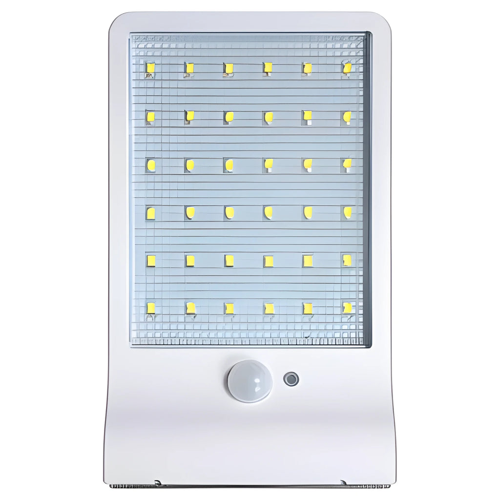 Black and white solar garden light with waterproof IP65 rating for outdoor balcony and courtyard use