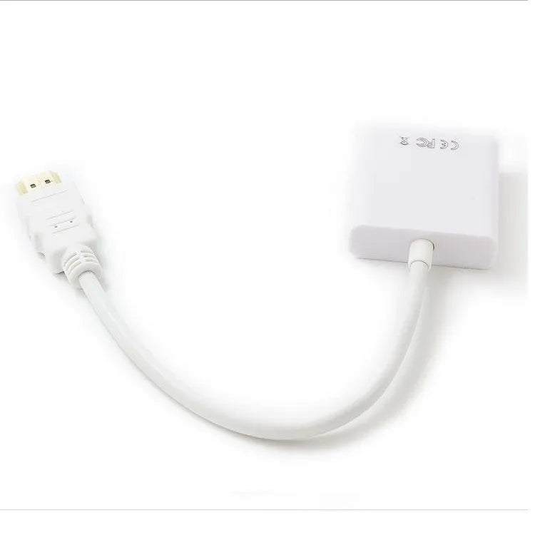 HDMI to VGA adapter cable with 0.3 metre black copper wire and connectors