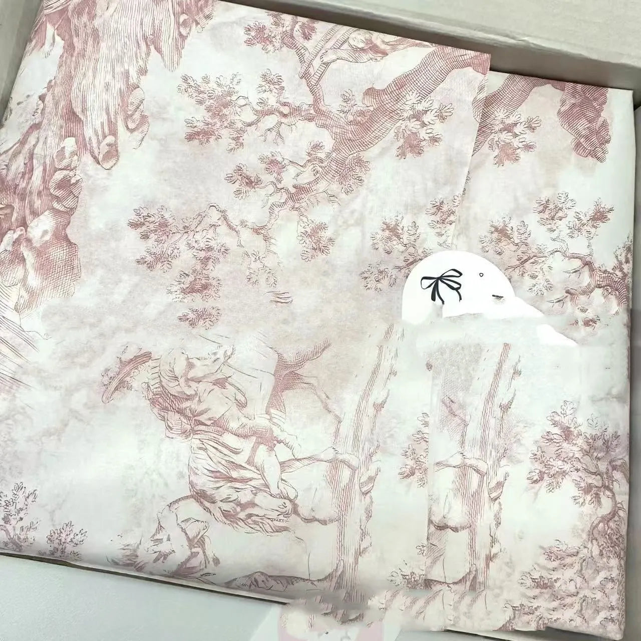French MG tissue paper decorative sheet 50x70cm in pink purple and green purple retro colours