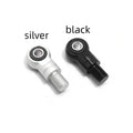 Motorcycle shock absorber conversion round head aluminium alloy fitting 16mm black silver
