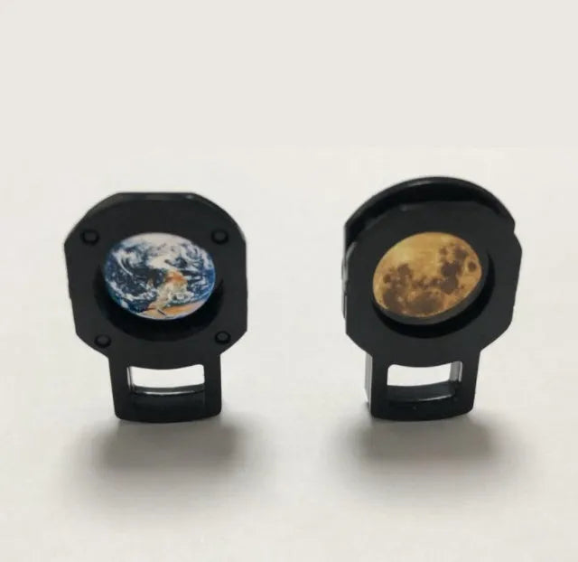 Adjustable earth and moon projection night light with USB cable and bracket