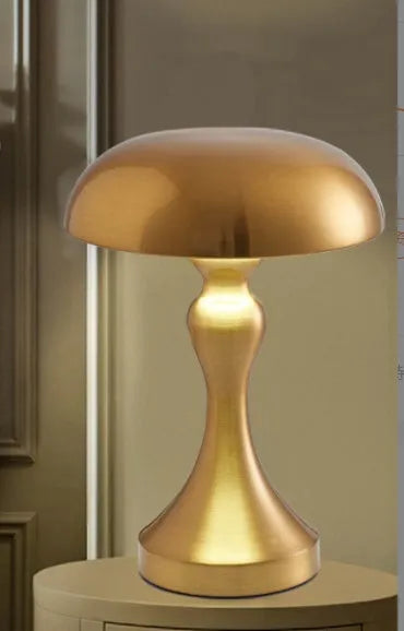 Metallic LED desk lamp with touch control showing three colour temperature options