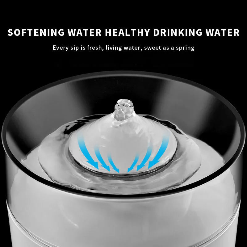 White ABS smart water dispenser for cats with mobile drinking water feature and simple at-home style