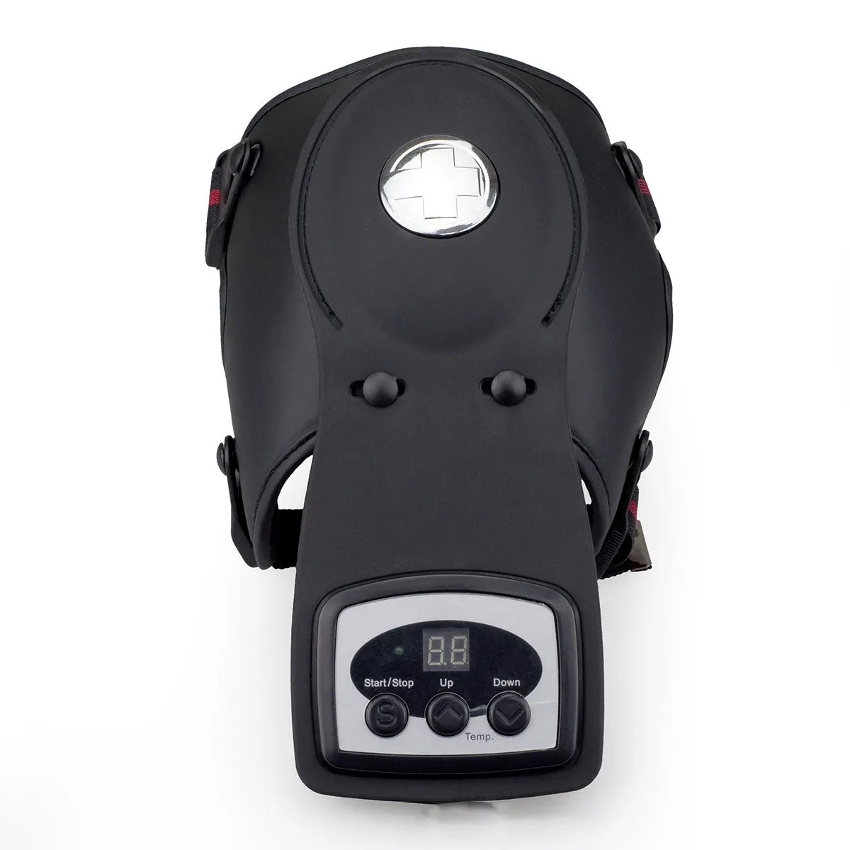 Infrared knee massager with adjustable temperature control and included knee and shoulder pads