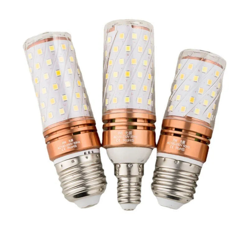 E14 E27 screw LED bulb with three colour modes, rechargeable battery, 5W 7W 9W options, 220V input