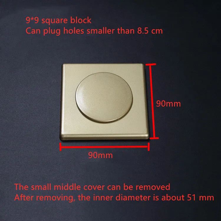 Square ABS plastic decorative wall hole cover with 3M adhesive for concealing air conditioner ports and cables