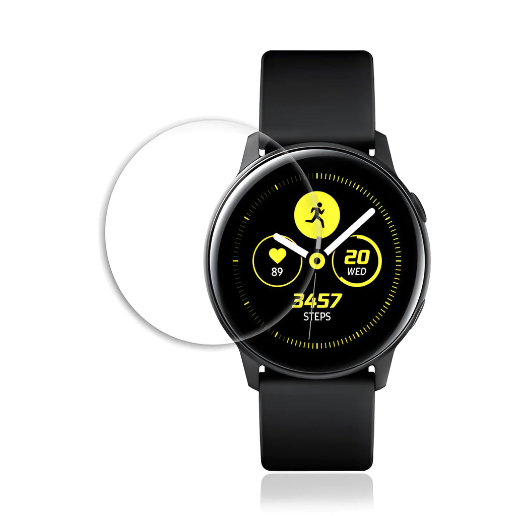 Samsung Galaxy Watch Active full screen tempered glass protector with transparent finish