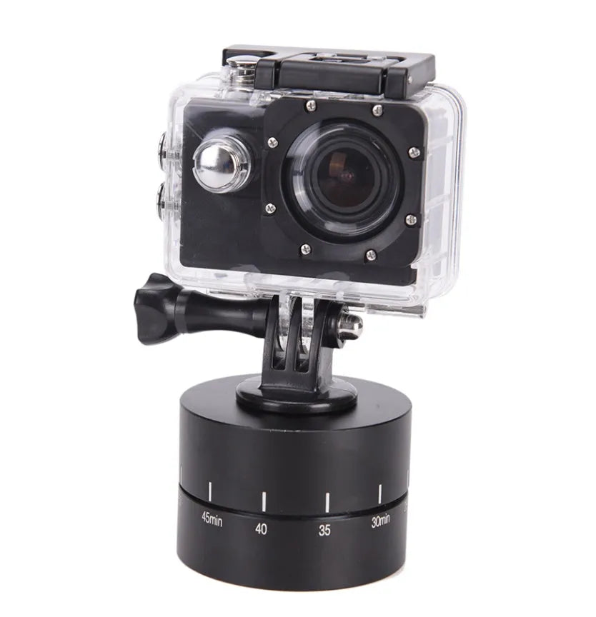 360-degree auto rotate camera tripod head for timelapse photography with Lapse compatibility