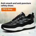 Leather anti-smash safety work shoe in orange, shown on a white background.
