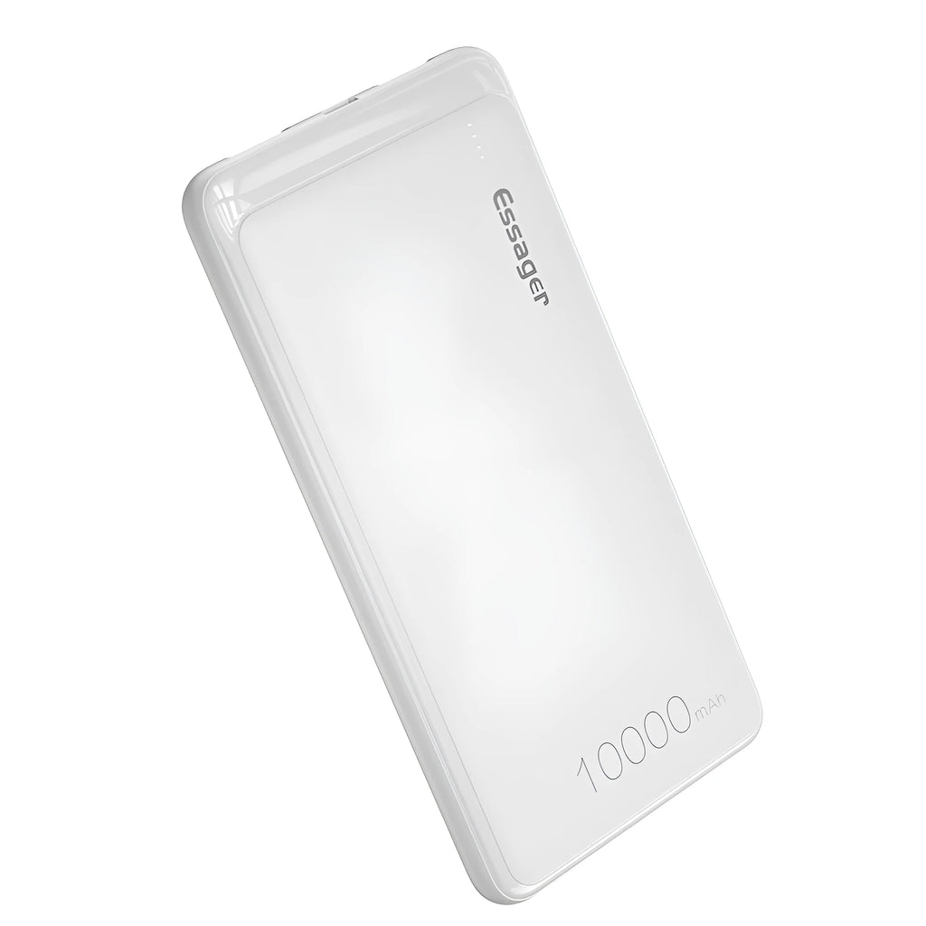 Essager Small Jane black and white 10000mAh portable power bank with LED indicator lights