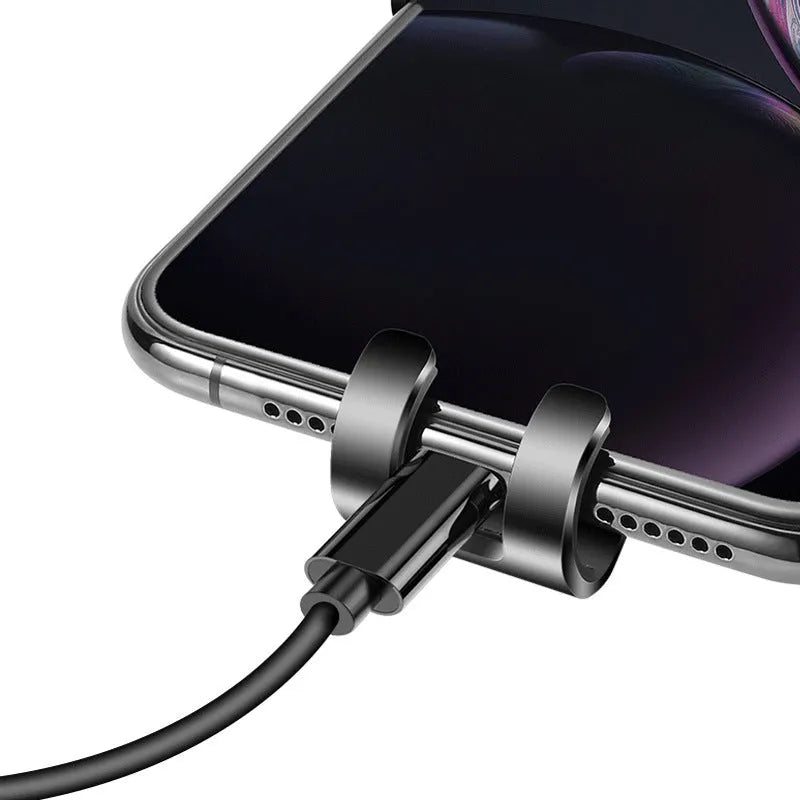 Black S4 gravity mirror ABS car air vent mobile phone holder for 4-6.4 inch devices.