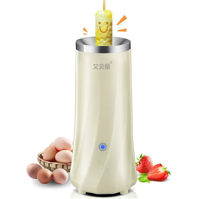 Beige white and green mini breakfast machine with automatic function for kitchen use