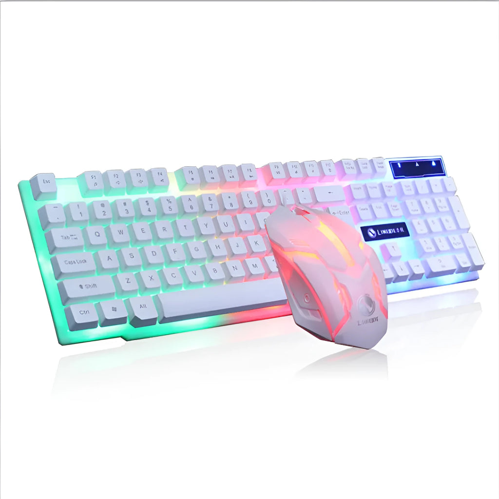 Limei GTX300 gaming keyboard and mouse set with backlight in four colour variations