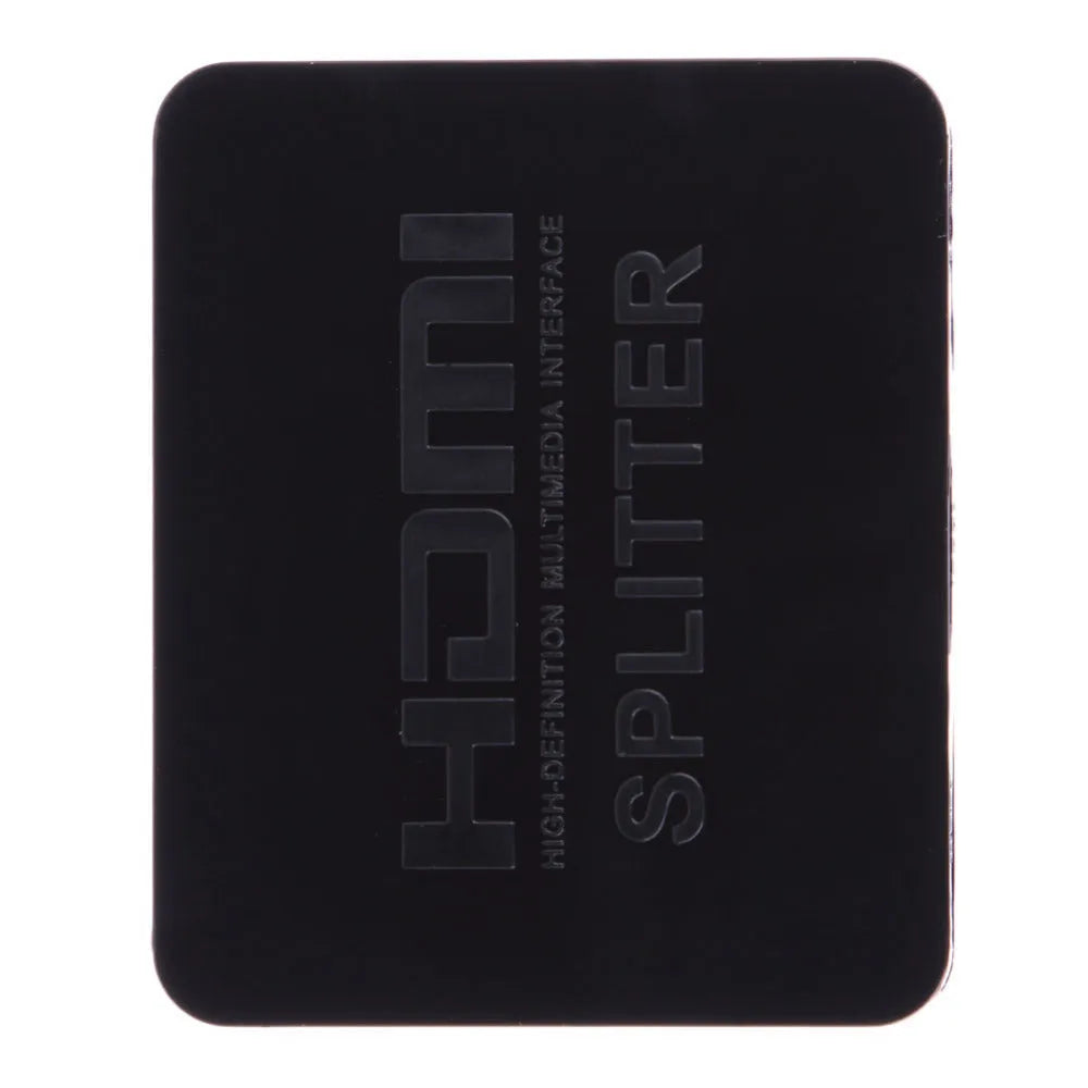 Black mini HDMI splitter 1 in 2 out with 1080p HDMI 1.4 HDCP support