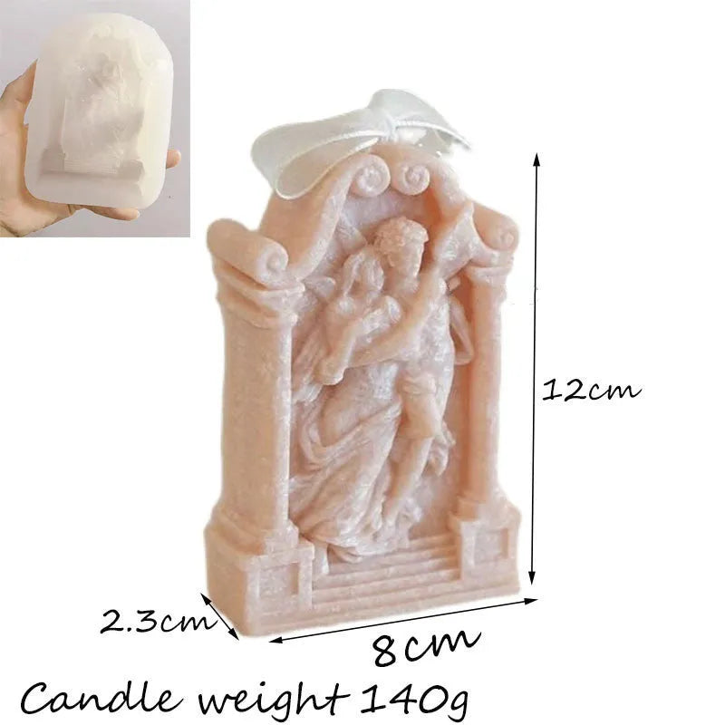 Ancient Greek couple angel silicone mould for cake decorating and candle making