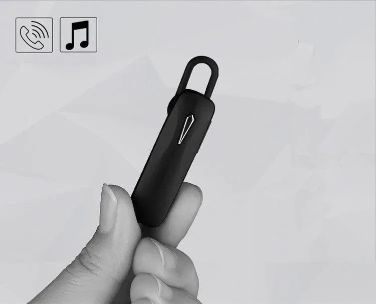 M163 Bluetooth car headset device in black or white colour with control buttons