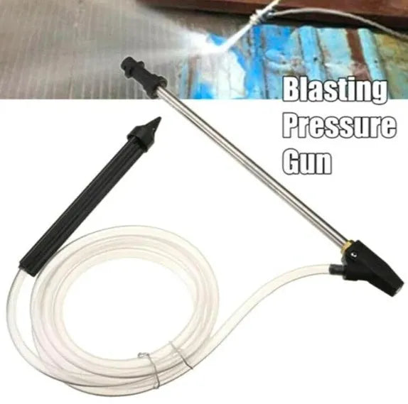 Ceramic derusting nozzle with stainless steel handle for high-pressure sand blasting machines