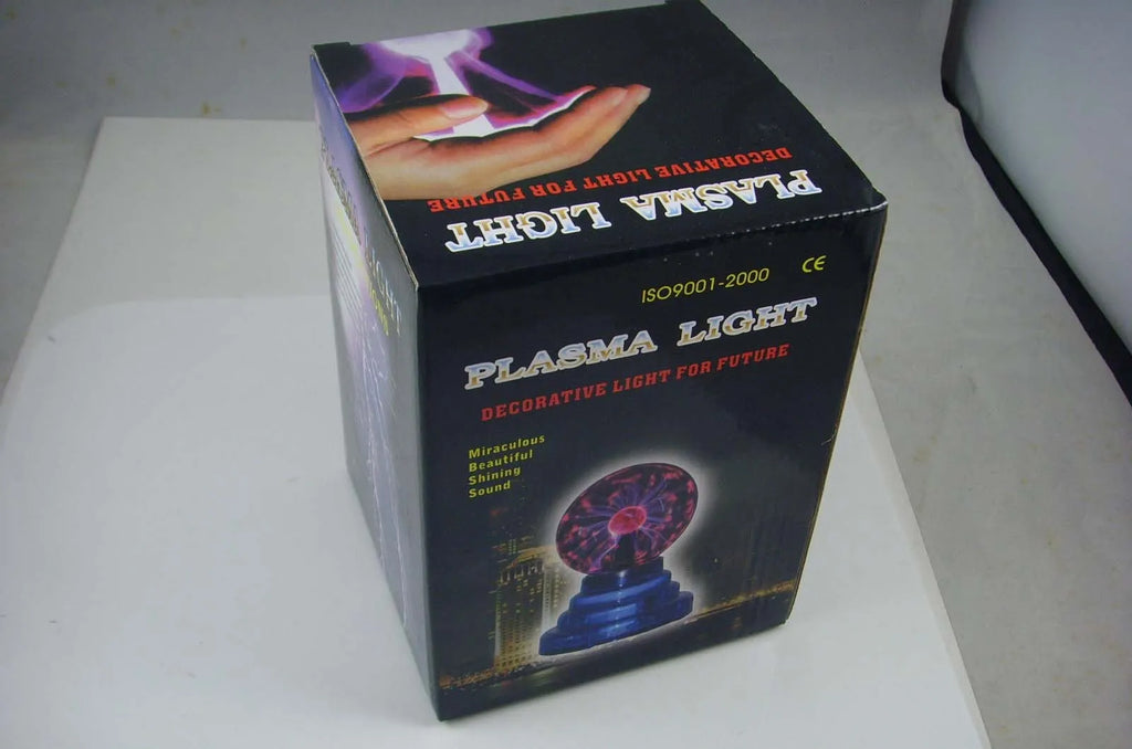 Colourful anti-radiation magic ball light with 7.62 cm glass sphere on ABS base