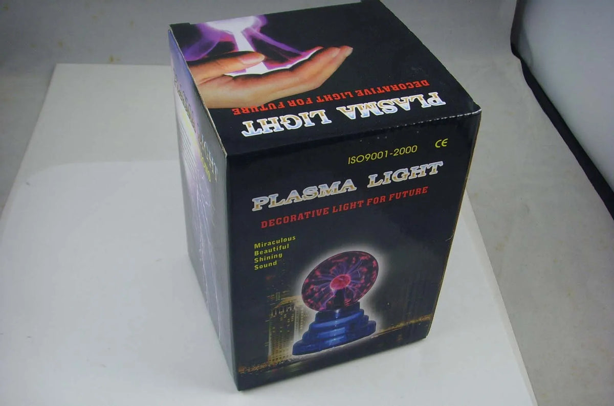 Colourful anti-radiation magic ball light with 7.62 cm glass sphere on ABS base