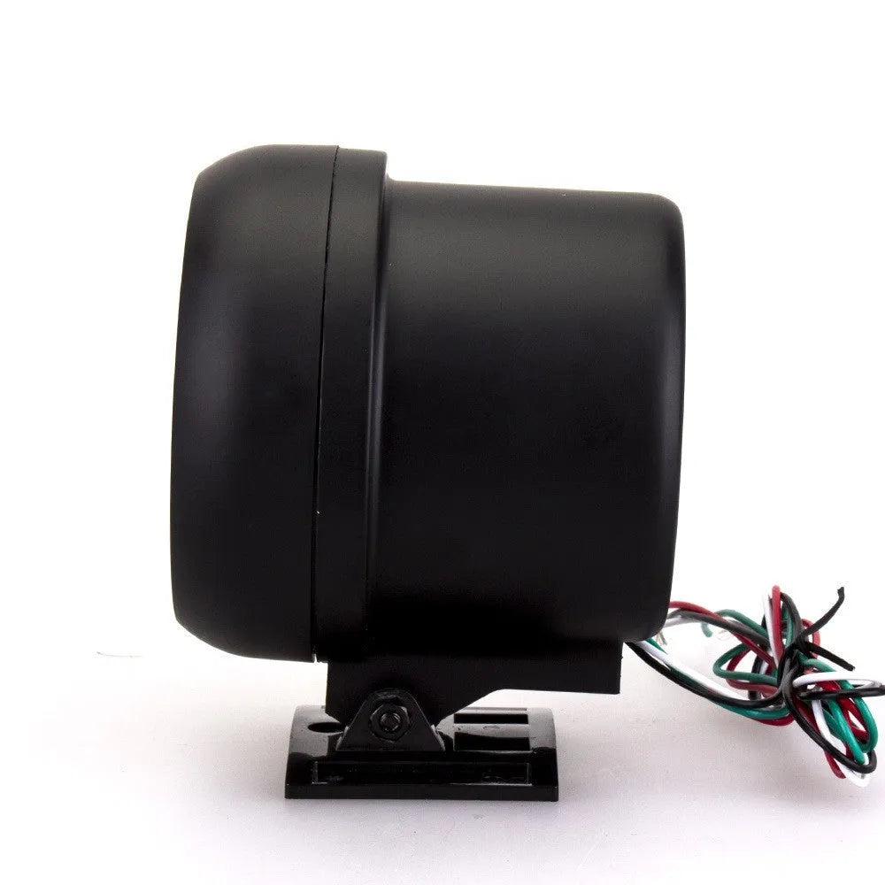 Black automotive tachometer with blue light pointer display showing RPM scale up to 8000.