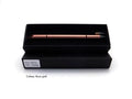 Inkless metal pen with alloy steel nib in choice of five metallic colours including spare nib and pen bag
