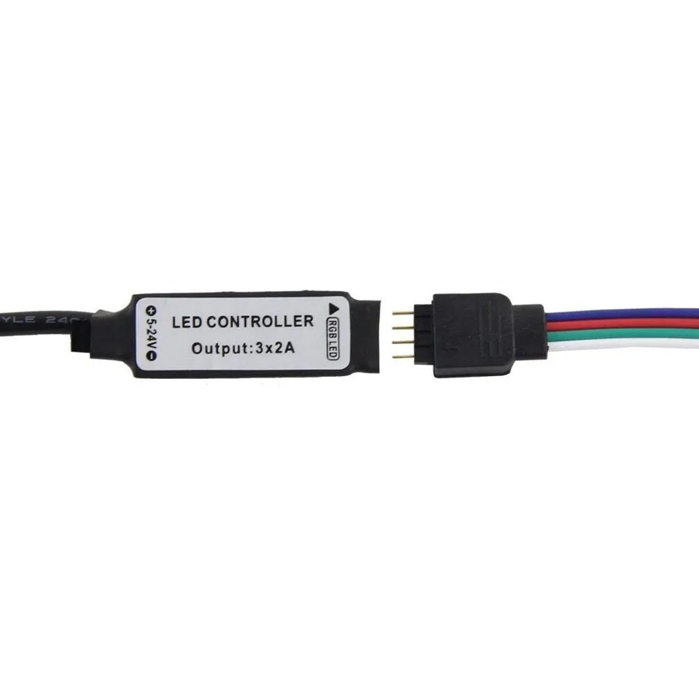 One-metre long flexible USB LED light strip showing multiple colour options including blue and white.