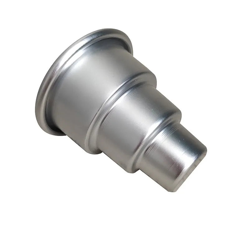 Silver aluminium alloy three-layer cake mould in large medium small sizes for fondant cakes
