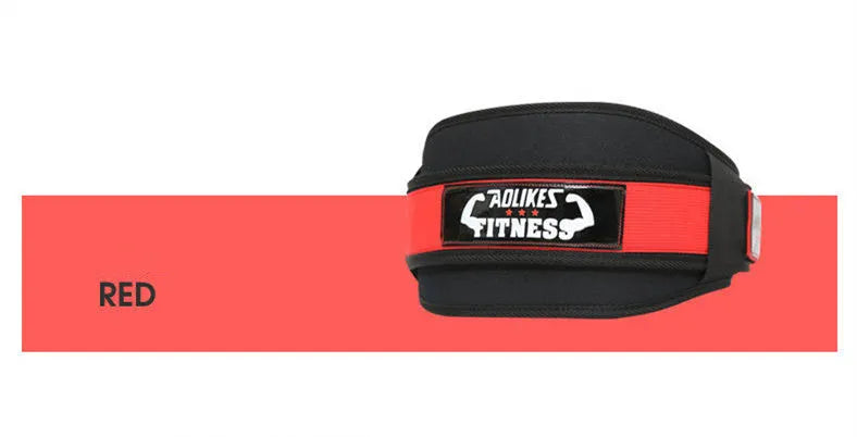 Nylon fitness weightlifting waistband with adjustable closure in black colour