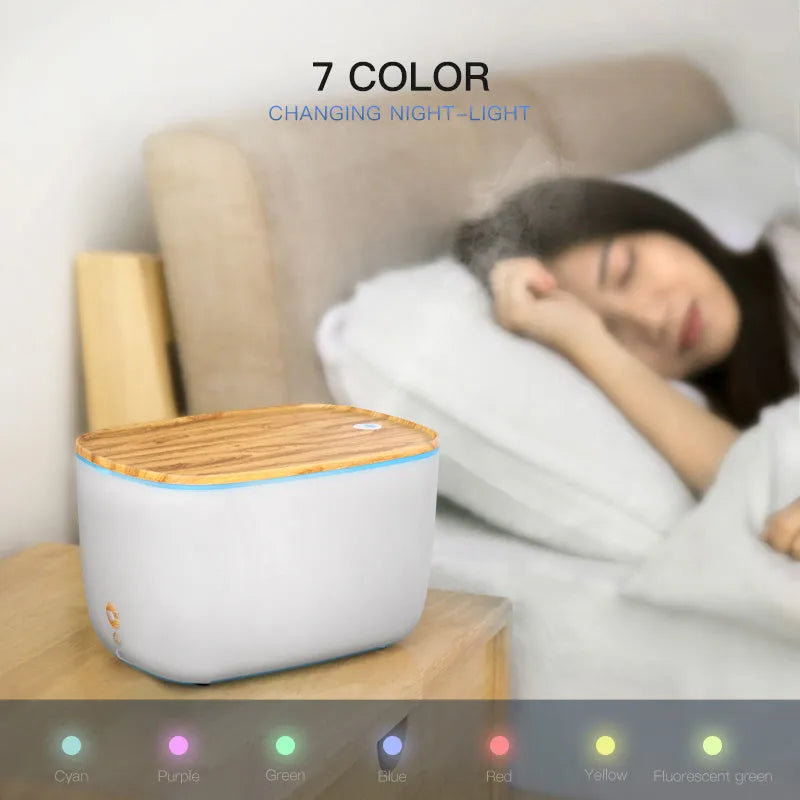 GX-22K white household ultrasonic humidifier and essential oil diffuser with night light.
