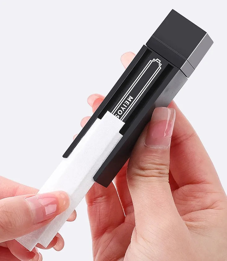 Disposable mobile phone screen cleaner wipes in black with 40 sheets for electronic display cleaning
