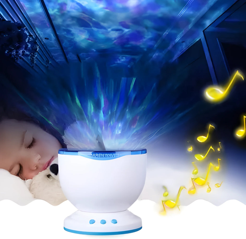 Blue LED ocean lamp projection lamp with DLP correction displaying 2D vertical effect for children