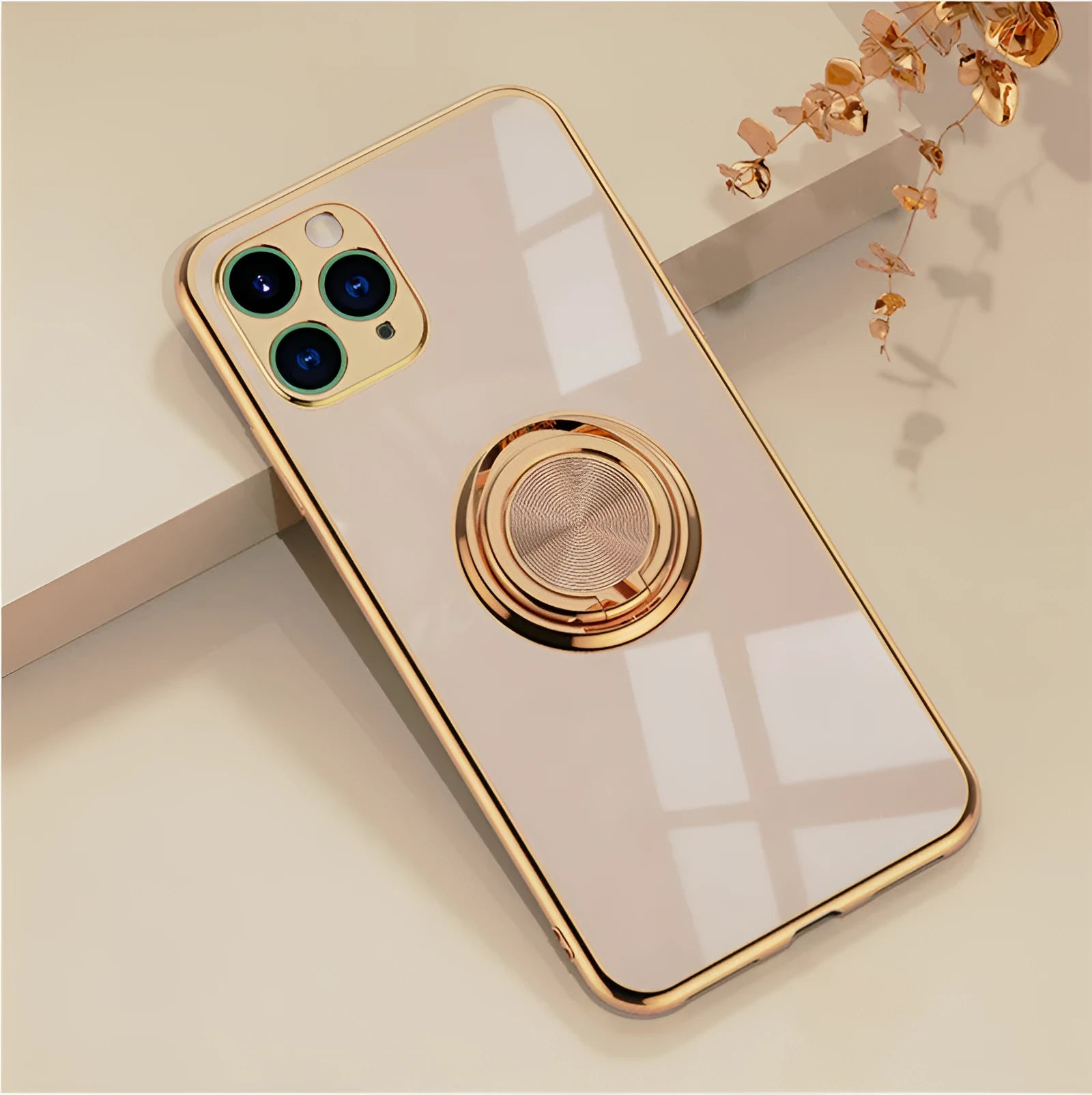 Solid colour silicone iPhone case showing front and back views with precise camera cutouts