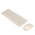 Wireless keyboard and mouse set in black, white, pink or blue with 96-key keyboard and adjustable DPI mouse