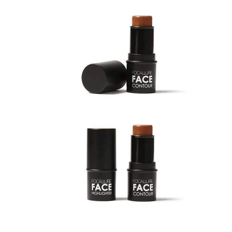 Face contour highlighter cream palette with four shades A B C D for cheekbone definition