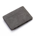 PU leather magic wallet with flip card holder and zipper coin compartment in multiple colour options