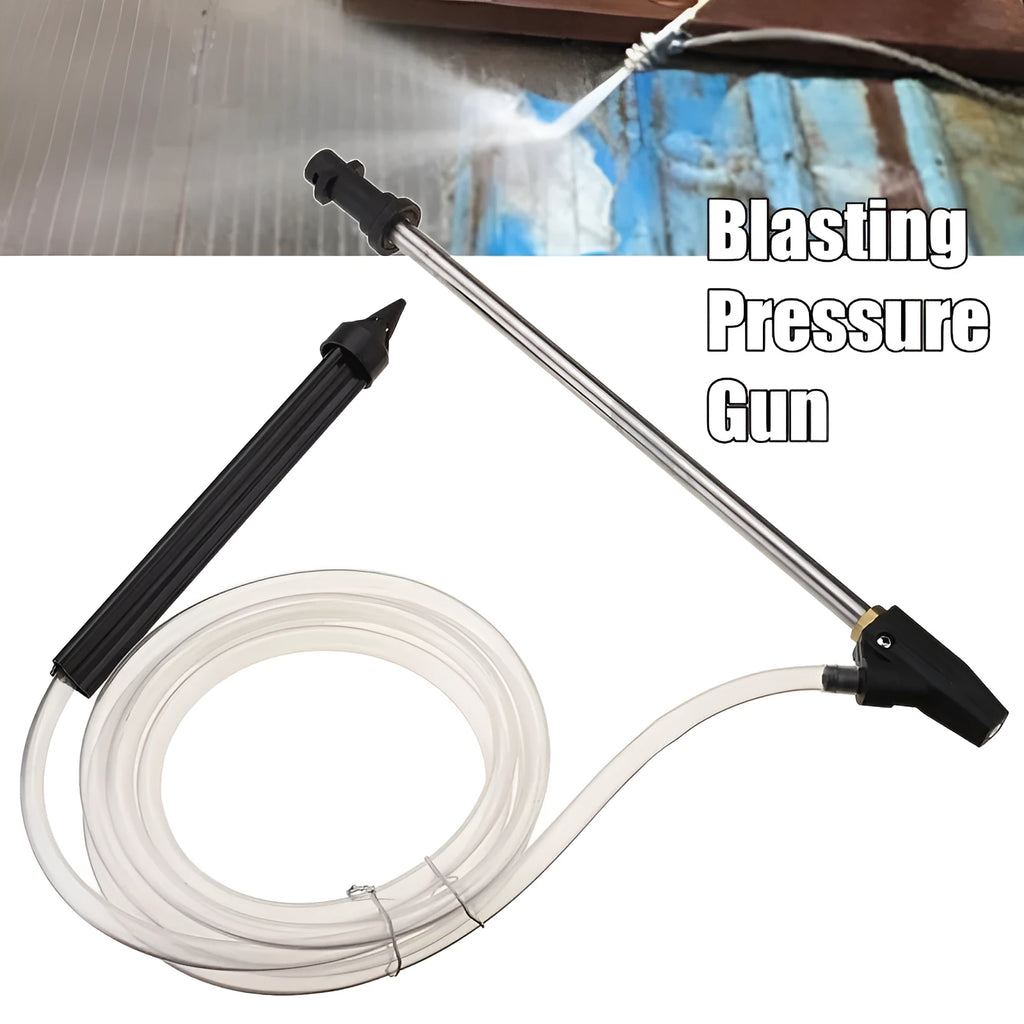 Ceramic derusting nozzle with stainless steel handle for high-pressure sand blasting machines