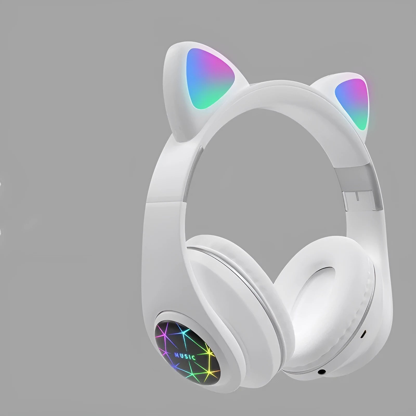 Cat ear wireless Bluetooth sports headset in multiple colours showing head-mounted design