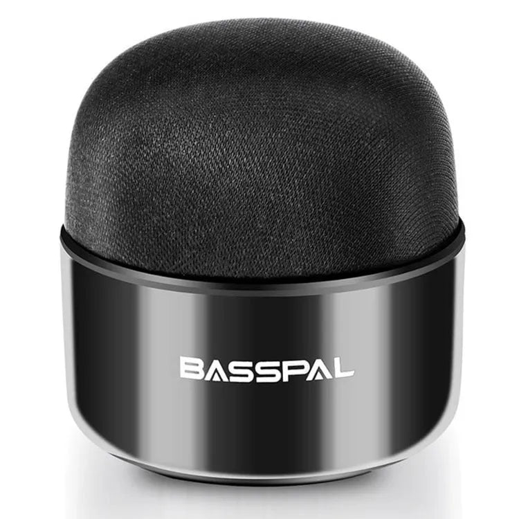 Black portable mini pocket Bluetooth speaker with waterproof construction and radio function