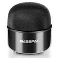 Black portable mini pocket Bluetooth speaker with waterproof construction and radio function
