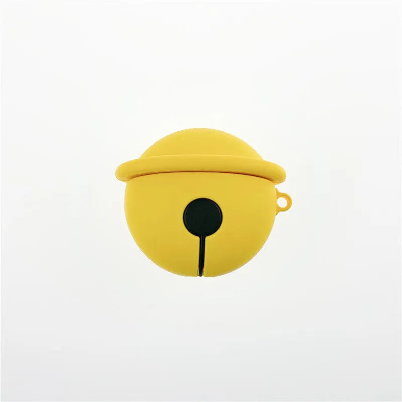 Yellow silicone bell-shaped case for AirPods 1 and 2 generation wireless earphones
