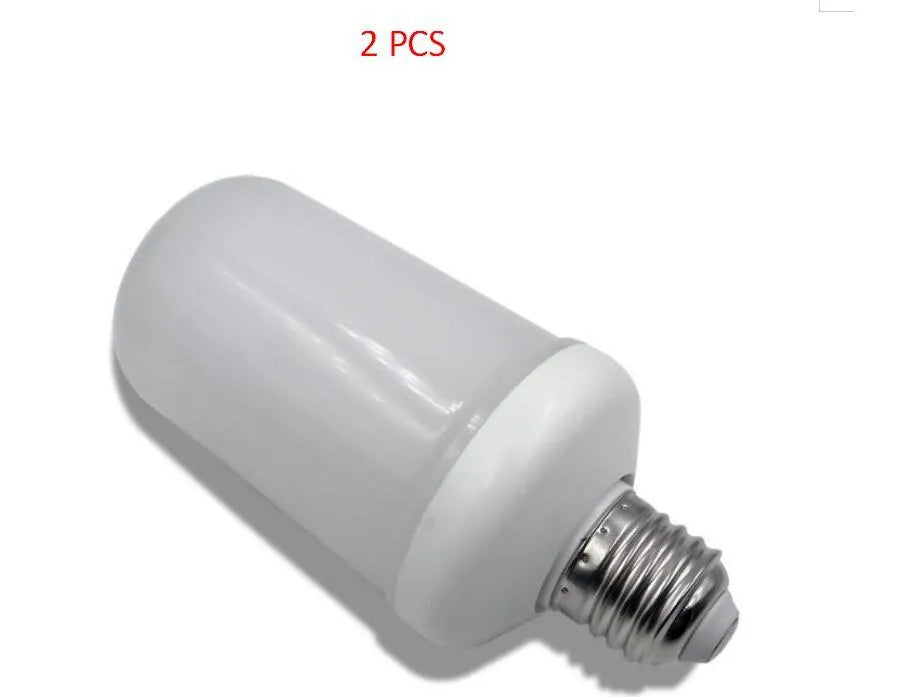 Atmosphere decorative LED flame effect lamp showing flickering fake fire light.