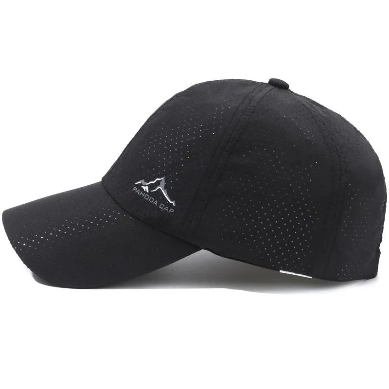 Korean-style adjustable baseball cap in polyester with dome crown for summer sun protection
