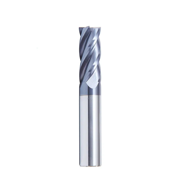 Carbide milling cutter with spiral cutting edge and straight shank design