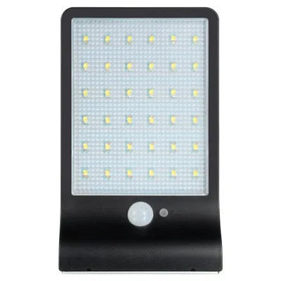 Black and white solar garden light with waterproof IP65 rating for outdoor balcony and courtyard use