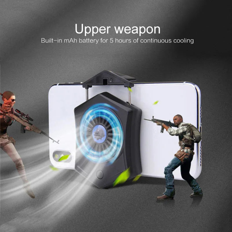 Black or white USB mobile phone radiator cooling fan accessory for gaming consoles and smartphones
