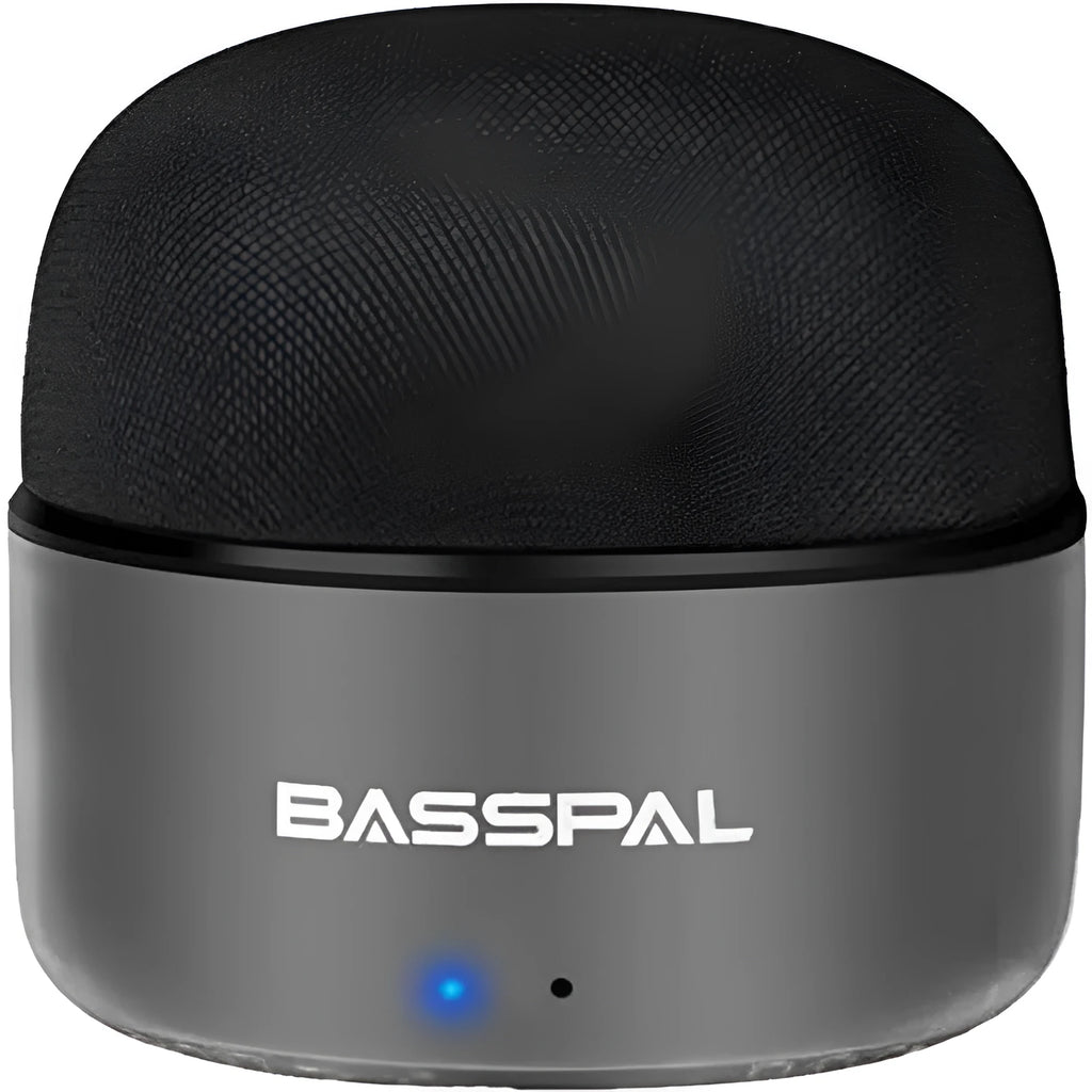 Black portable mini pocket Bluetooth speaker with waterproof construction and radio function